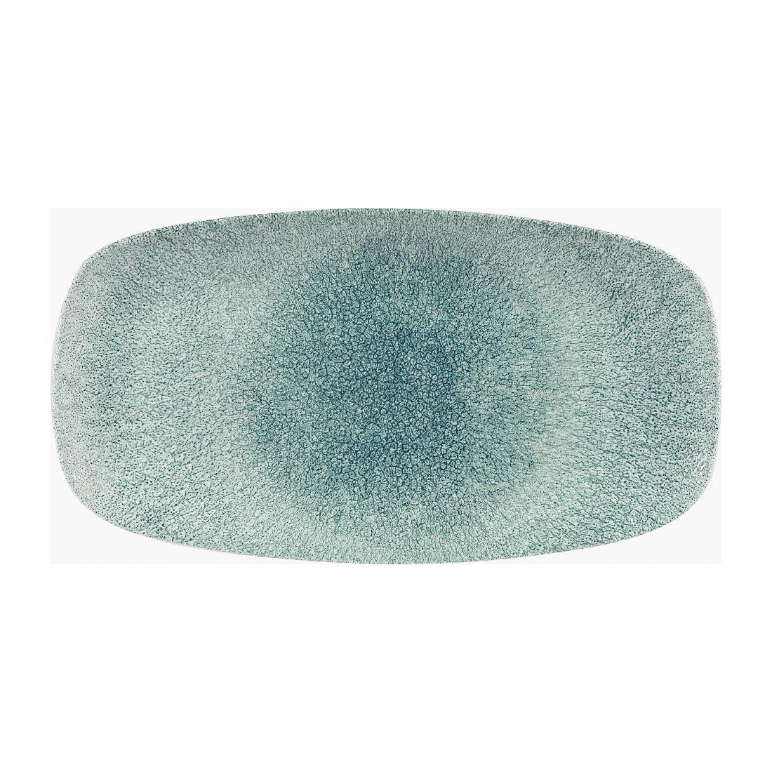 Churchill Studio Prints Raku Rectangular Plates Jade Green 189 x 355mm - DW406 Churchill