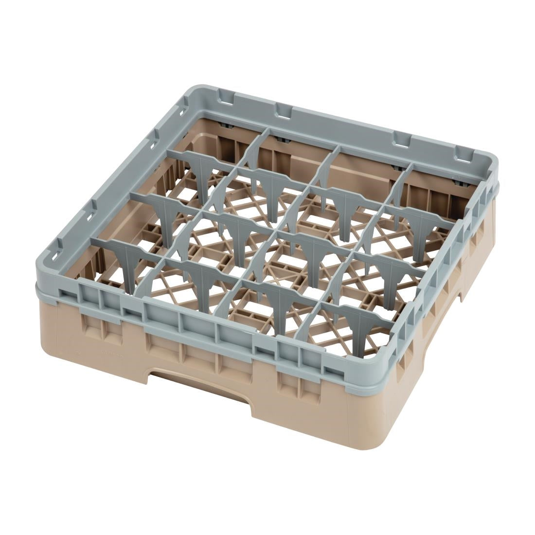 Cambro Camrack Beige 16 Compartments Max Glass Height 92mm - DW550 Cambro