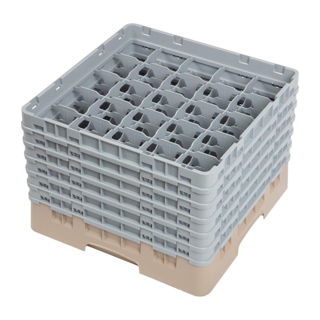 Cambro Camrack Beige 25 Compartments Max Glass Height 298mm - DW557 Cambro