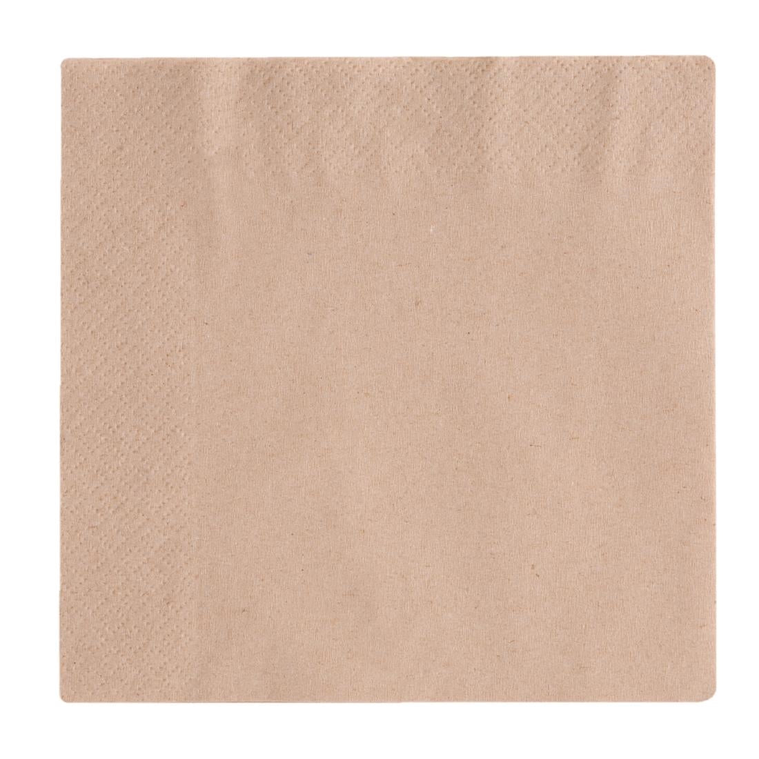 Vegware Recycled Lunch Napkin Kraft 33x33cm 2ply 1/4 Fold (Pack of 2000) - DW621 Vegware