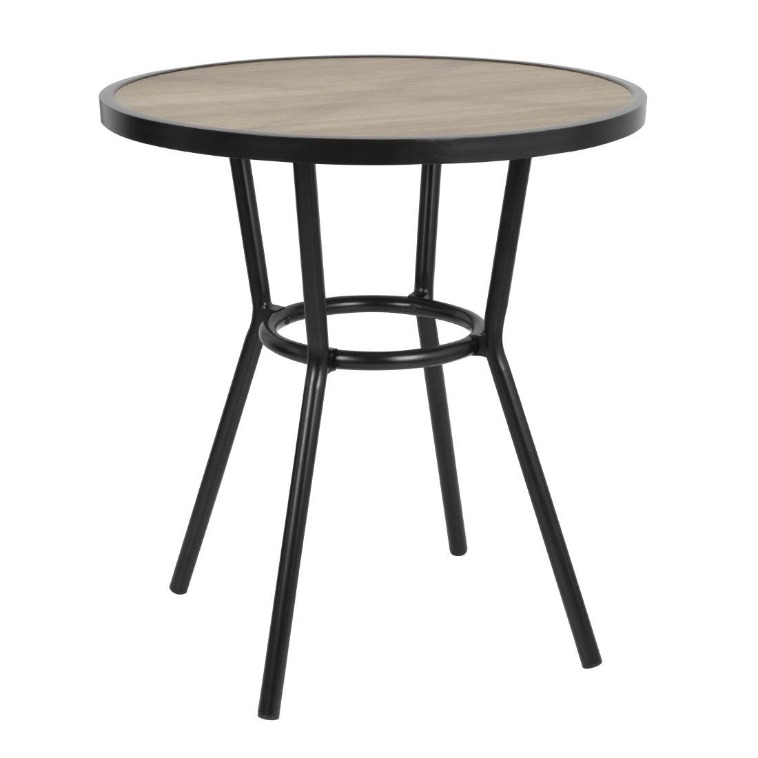 Bolero Marston Round Outdoor Table Black 700mm - DX986 Bolero