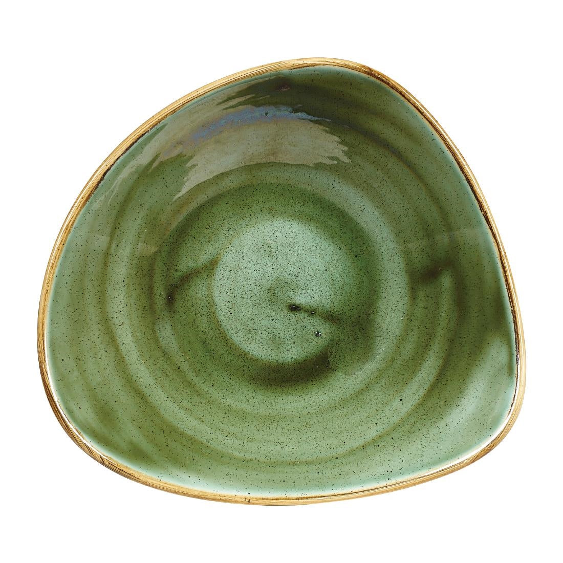 Churchill Stonecast Triangular Bowls Samphire Green 235mm (Pack of 12) - DY043 Churchill