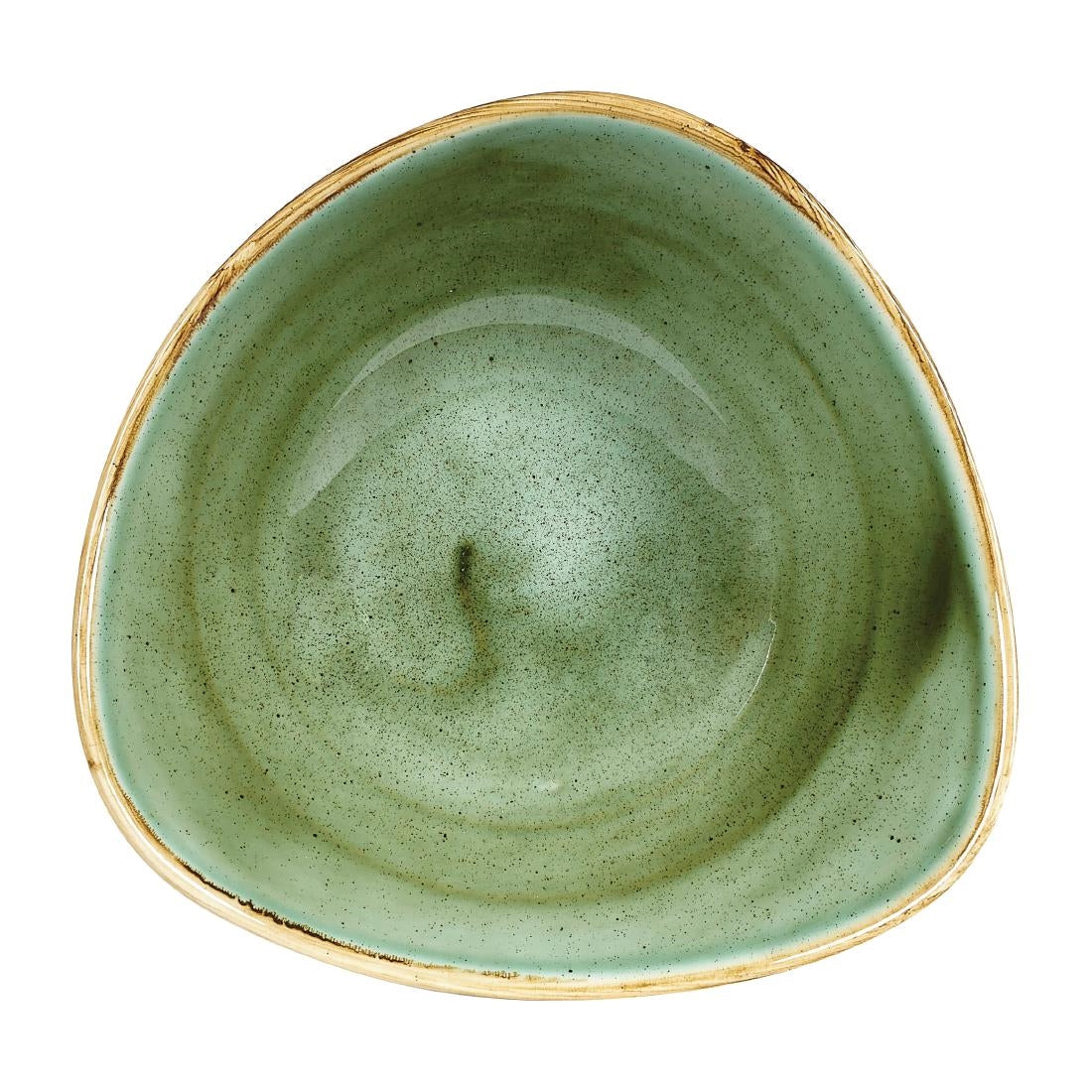 Churchill Stonecast Triangular Bowls Samphire Green 185mm (Pack of 12) - DY044 Churchill