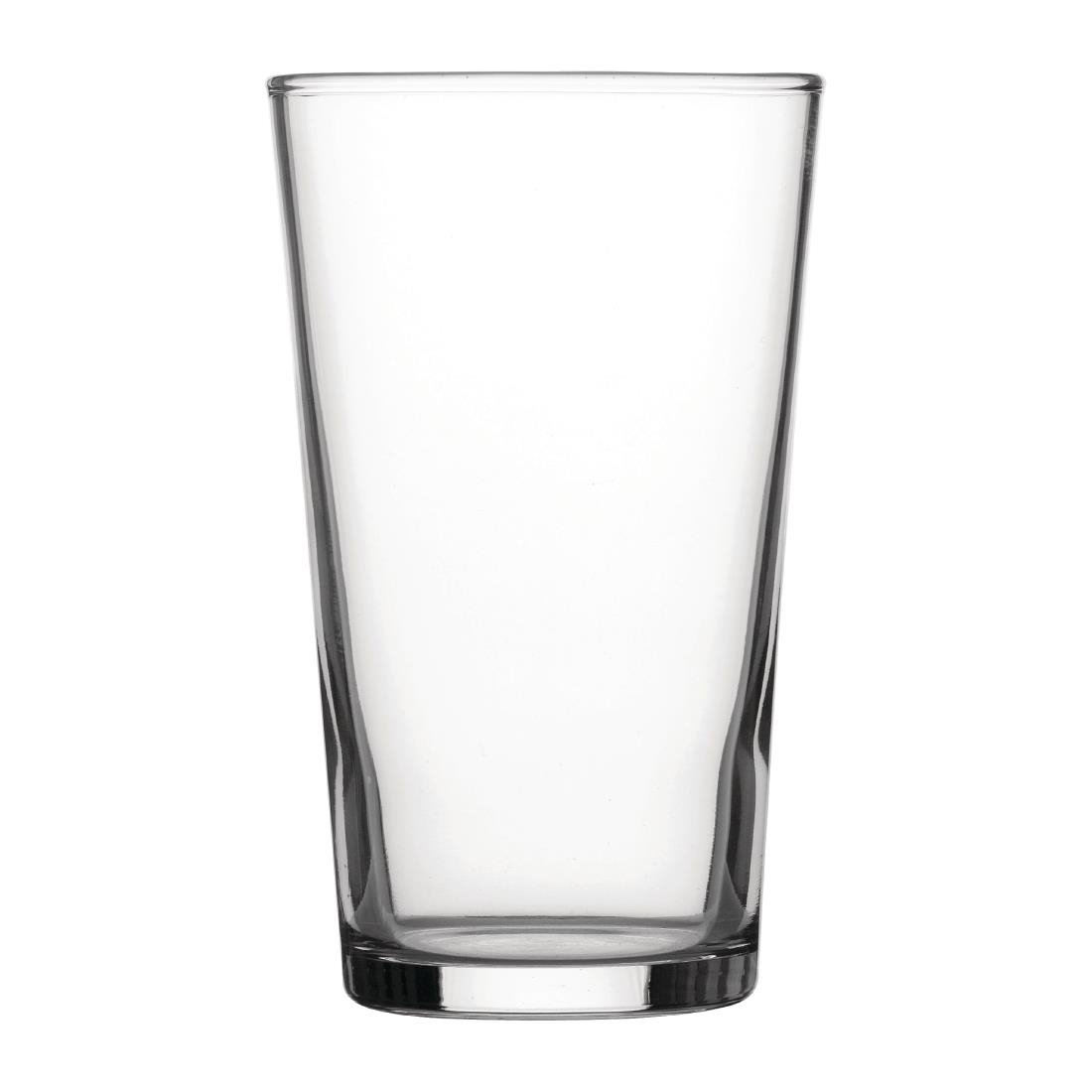 Utopia Nucleated Toughened Conical Beer Glasses 280ml CE Marked (Pack of 48) - DY269 Utopia