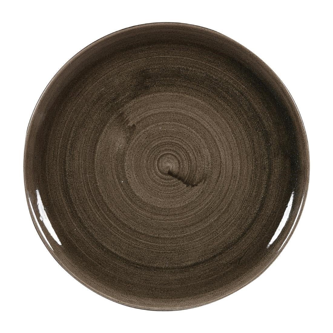 Churchill Stonecast Patina Evolve Coupe Plates Iron Black 324mm (Pack of 6) - DY900 Churchill