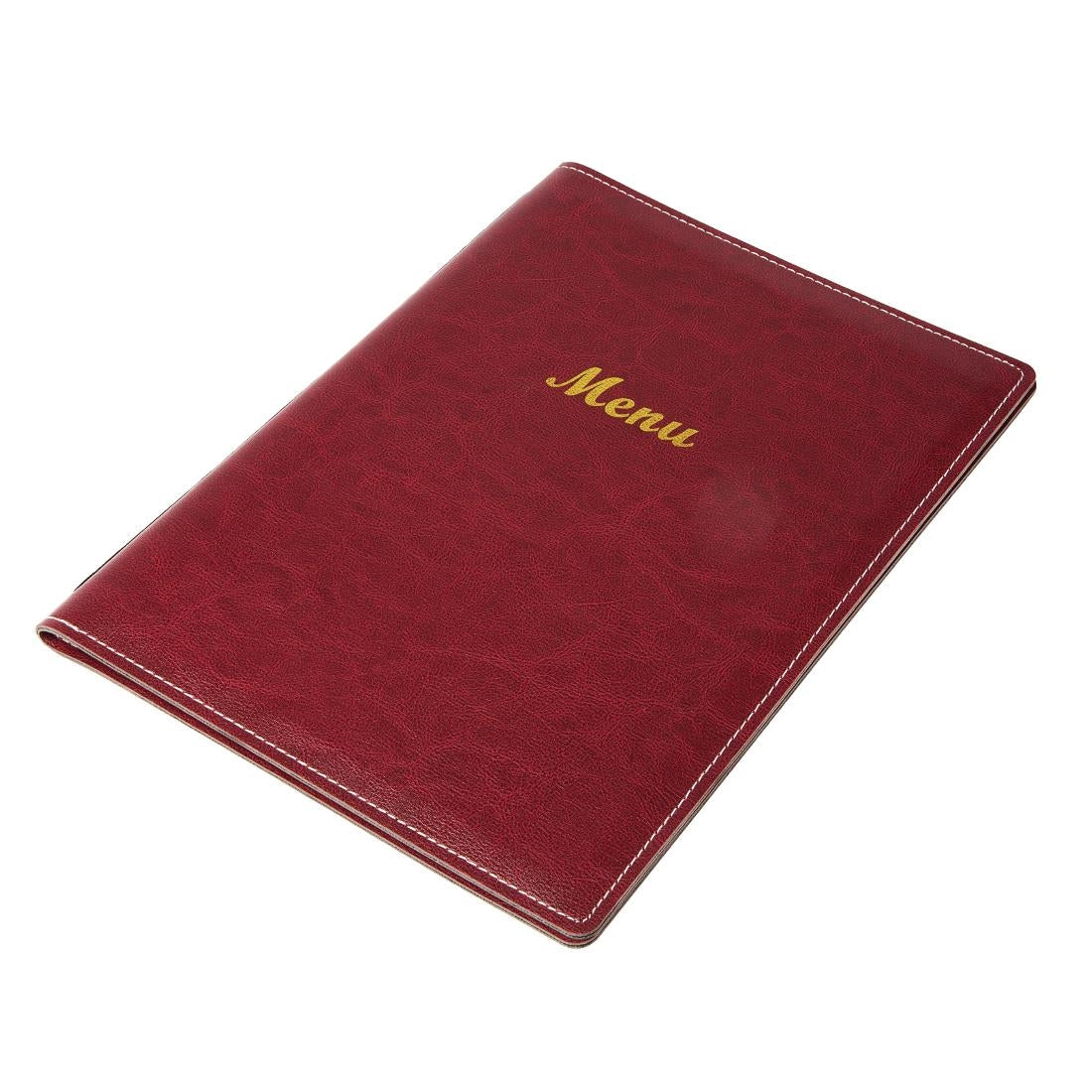 Olympia Faux Leather Menu Cover A4 Burgundy - E222 Olympia