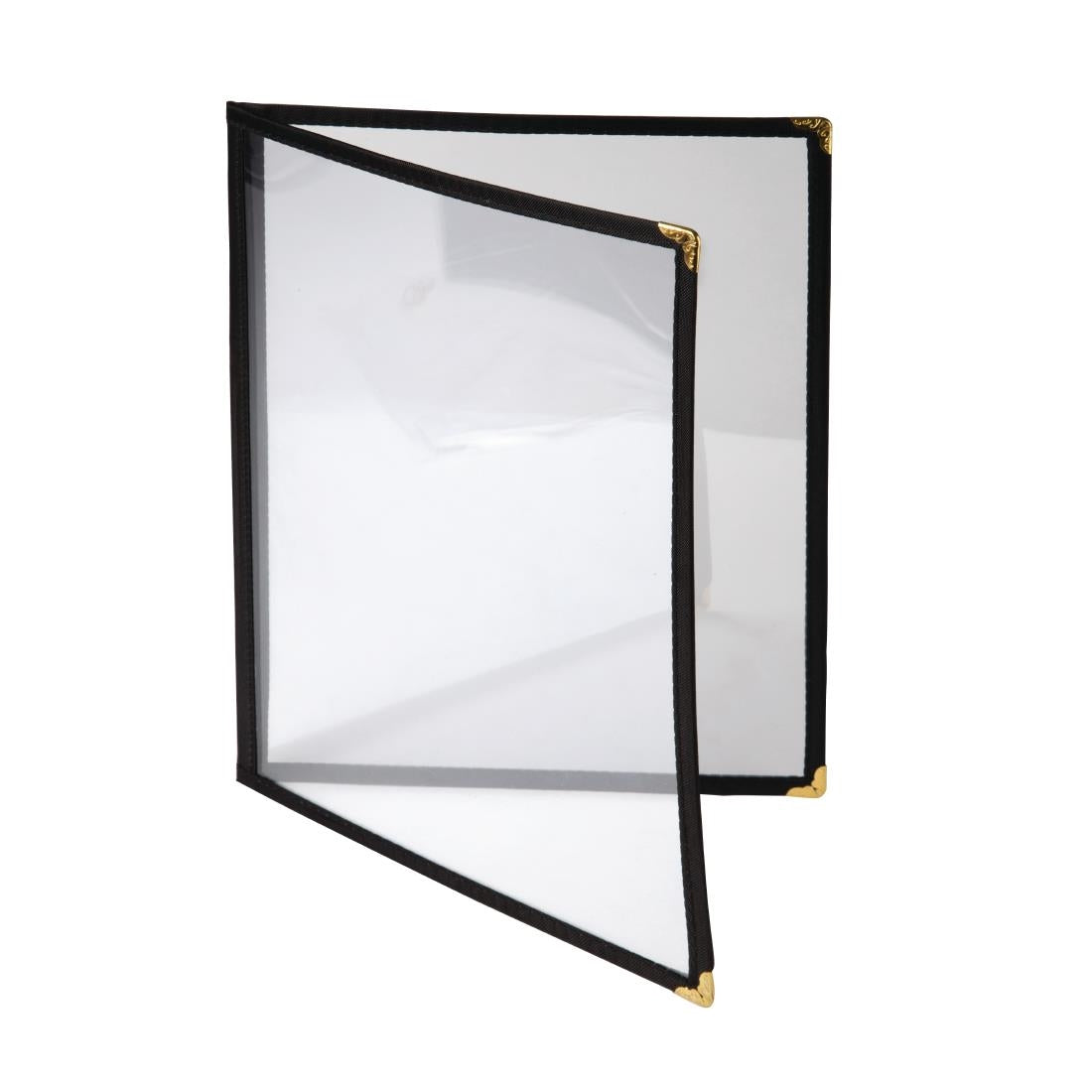 Olympia Four Page American Style Menu Cover A4 Black - E293 Olympia