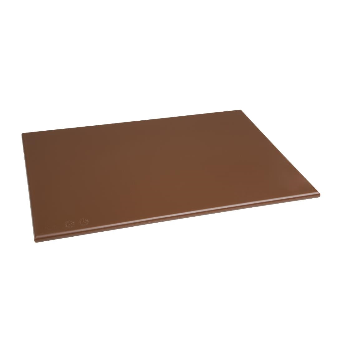 Hygiplas High Density Antibacterial Brown Chopping Board 455x305x12mm - F160 Hygiplas