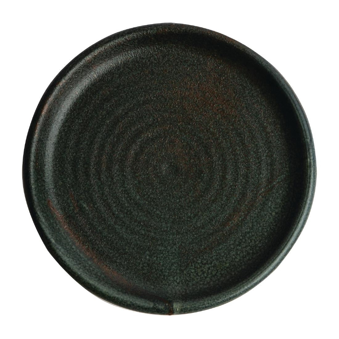 Olympia Canvas Small Rim Round Plate Green Verdigris 180mm (Pack of 6) - FA323 Olympia