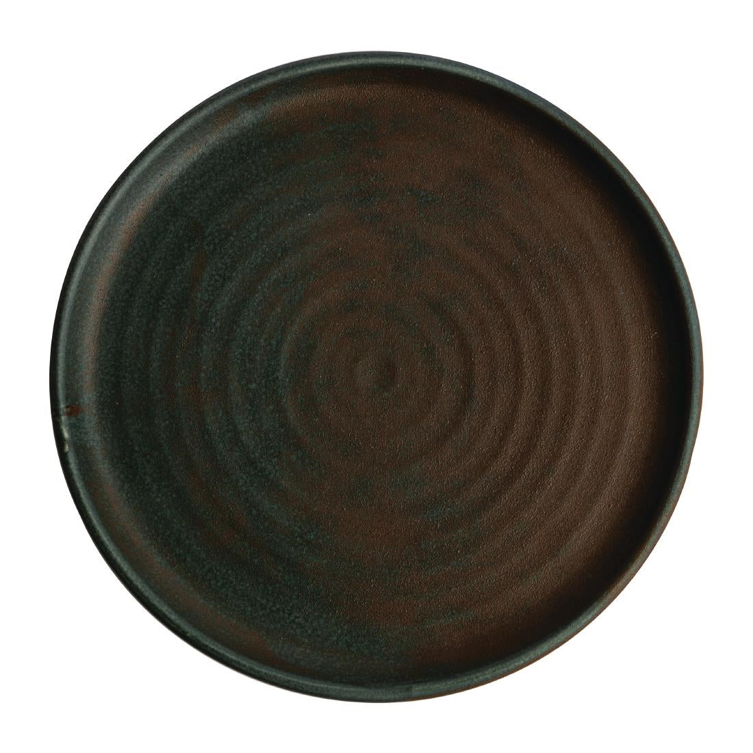 Olympia Canvas Small Rim Round Plate Green Verdigris 265mm (Pack of 6) - FA324 Olympia