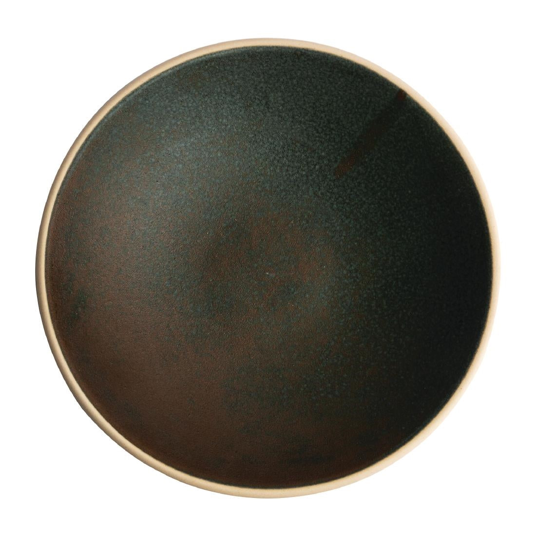 Olympia Canvas Shallow Tapered Bowl Green Verdigris 200mm (Pack of 6) - FA326 Olympia