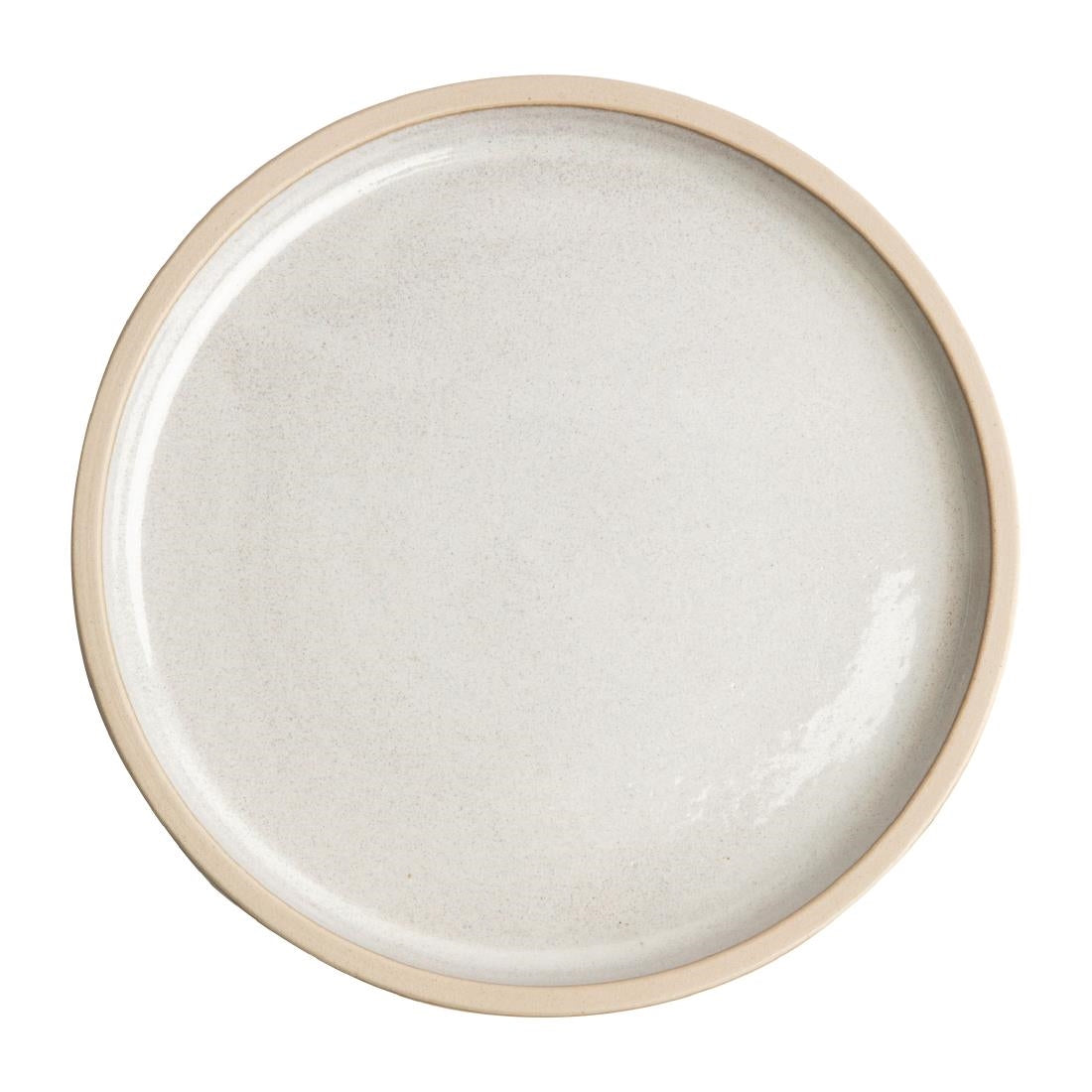 Olympia Canvas Flat Round Plate Murano White 250mm (Pack of 6) - FA329 Olympia