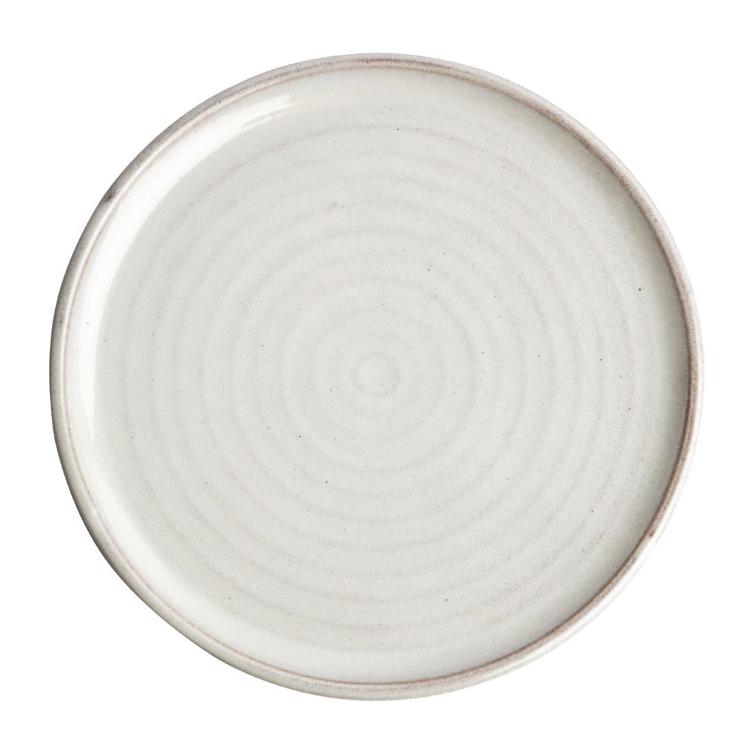 Olympia Canvas Small Rim Round Plate Murano White 265mm (Pack of 6) - FA331 Olympia