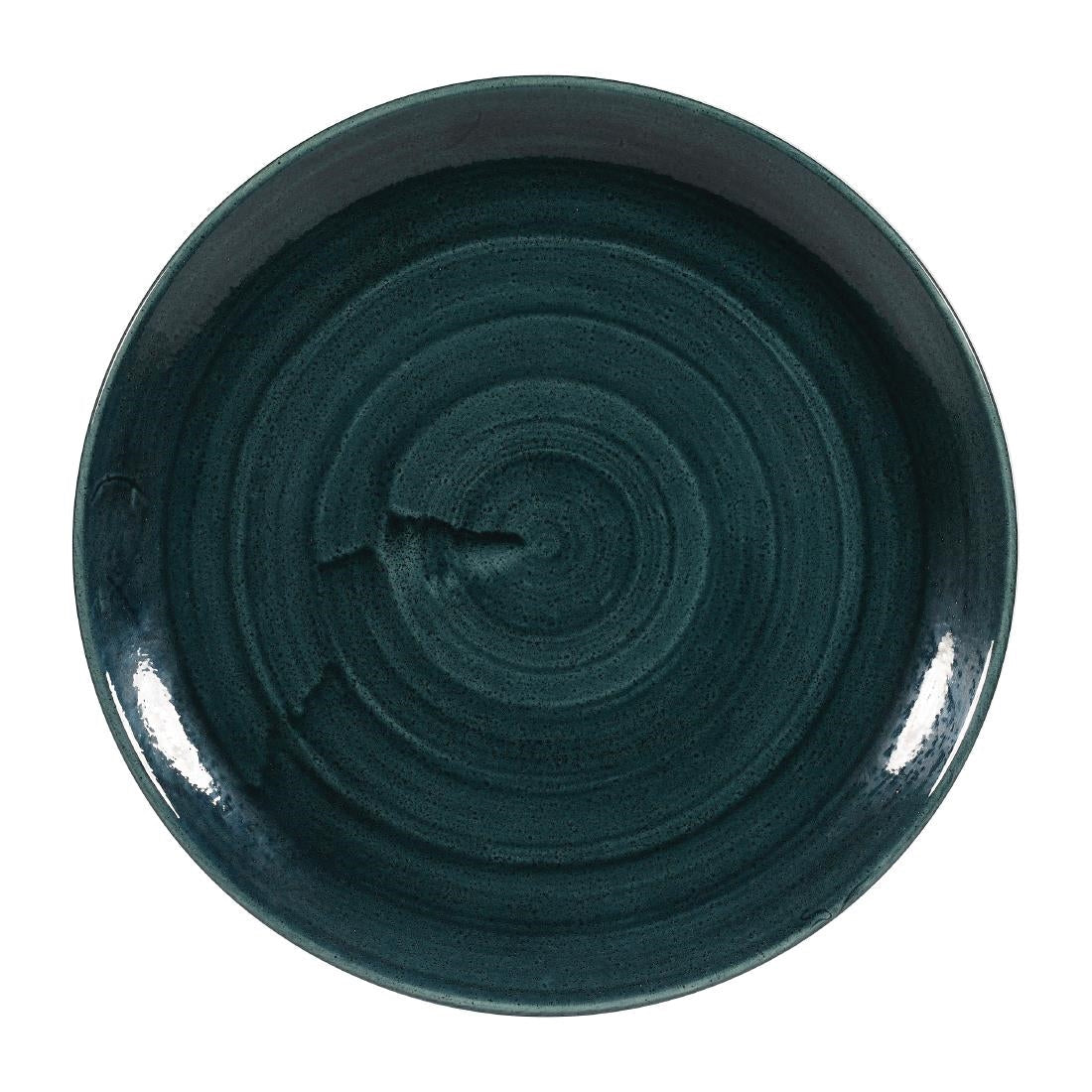 Churchill Stonecast Patina Coupe Plates Rustic Teal 288mm (Pack of 12) - FA591 Churchill