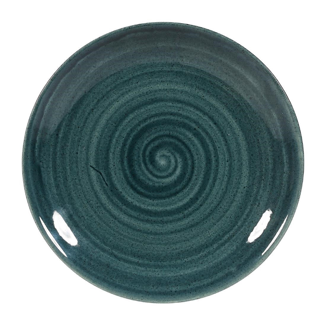 Churchill Stonecast Patina Coupe Plates Rustic Teal 165mm (Pack of 12) - FA593 Churchill
