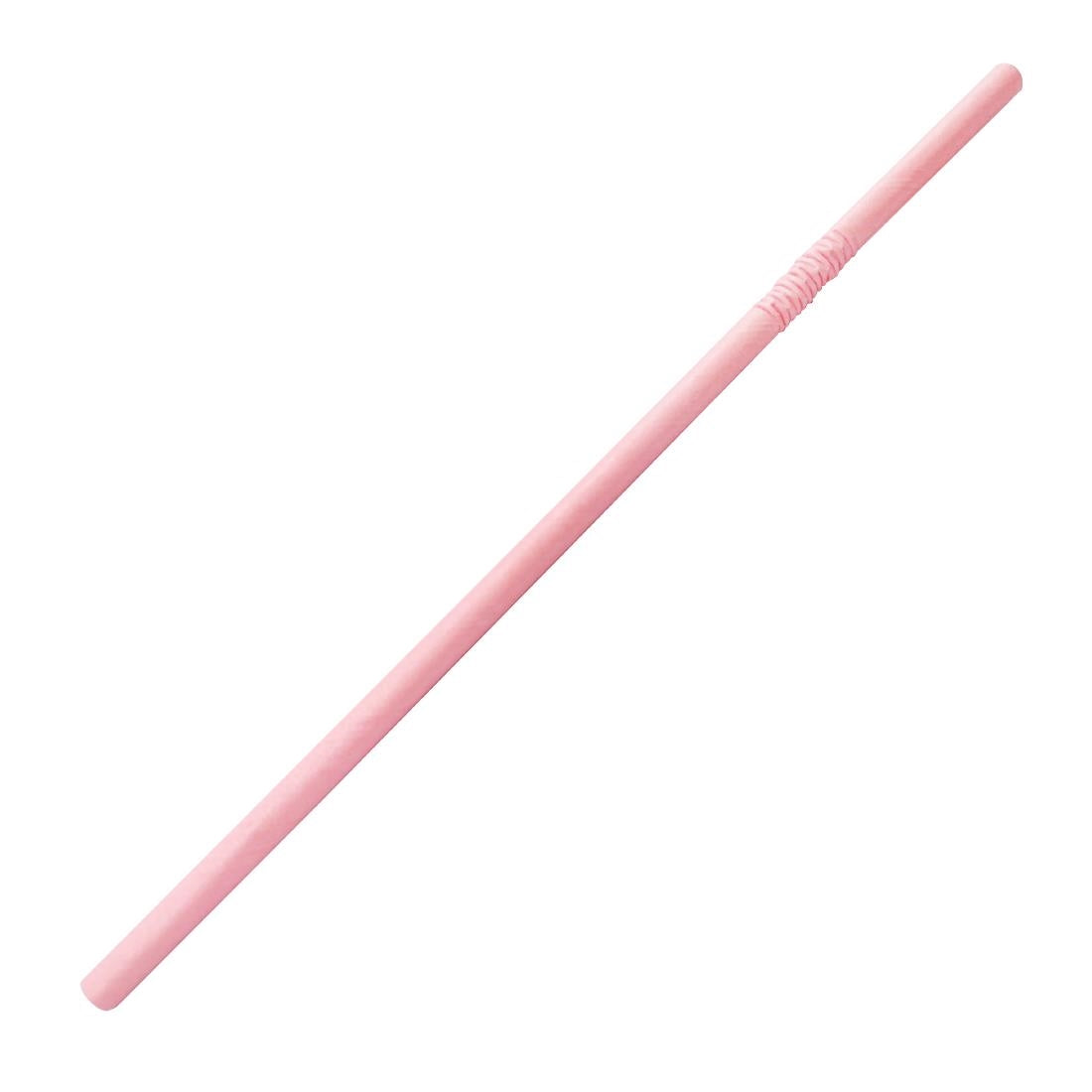 Fiesta Compostable Bendy Paper Straws Pink (Pack of 250) - FB144 Fiesta
