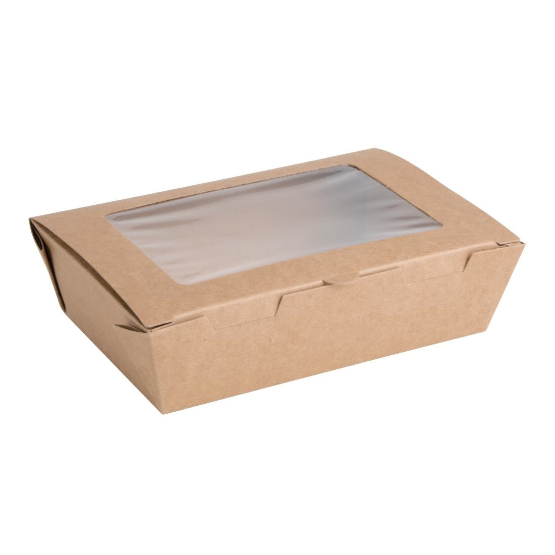 Fiesta Compostable Salad Boxes with PLA Windows 700ml (Pack of 200) - FB676 Fiesta