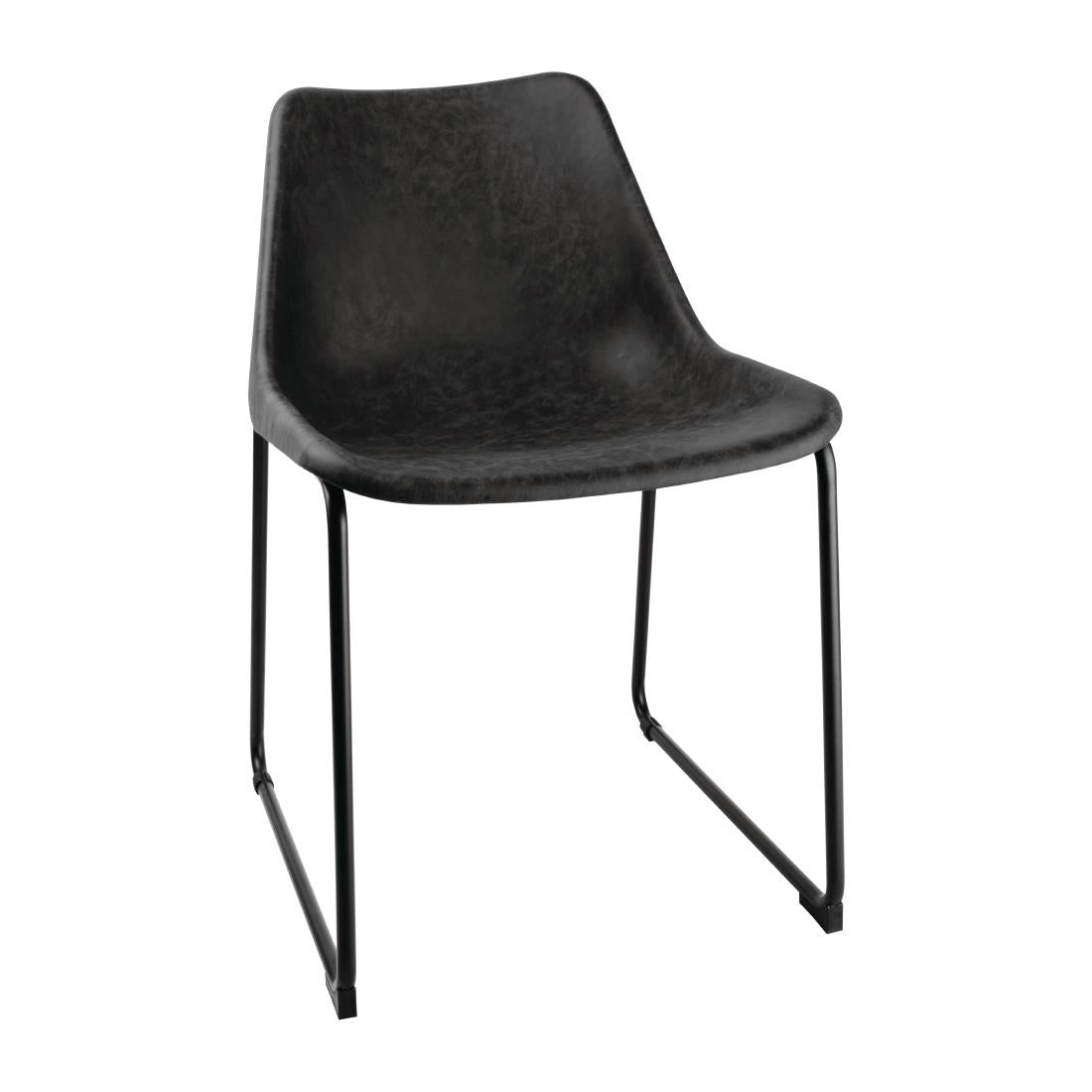 Bolero Rodeo Side Chairs Black (Pack of 2) - FB880 Bolero
