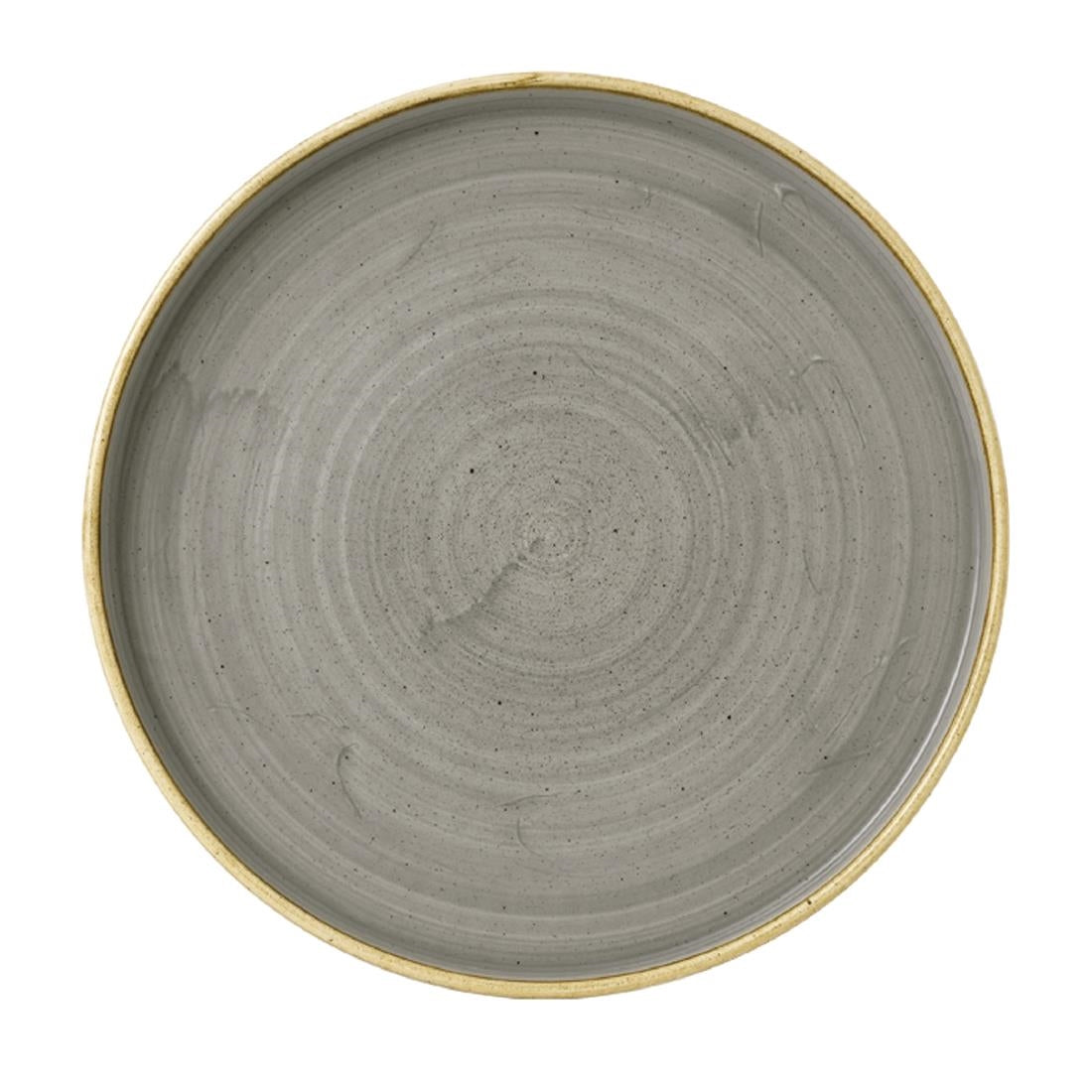 Churchill Stonecast Walled Chefs Plates Peppercorn Grey 260mm (Pack of 6) - FC163 Churchill