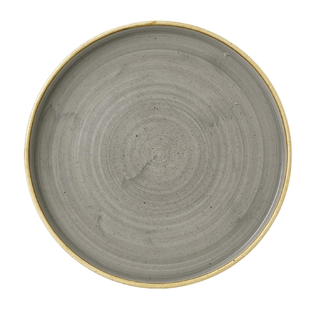 Churchill Stonecast Walled Chefs Plates Peppercorn Grey 210mm (Pack of 6) - FC164 Churchill