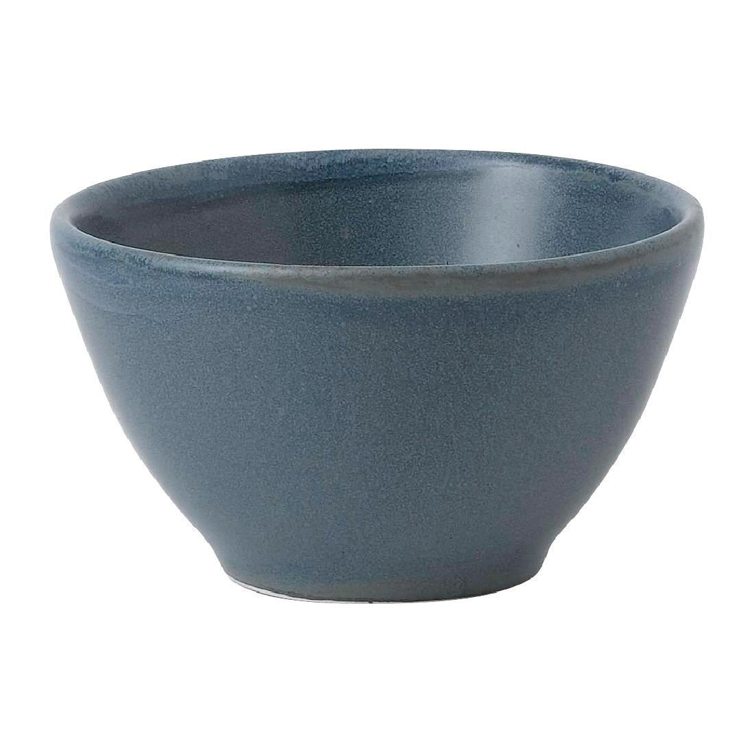 Churchill Super Vitrified Nourish Oslo Blue Contour Dip Pots 110ml (Pack of 12) - FD827 Churchill