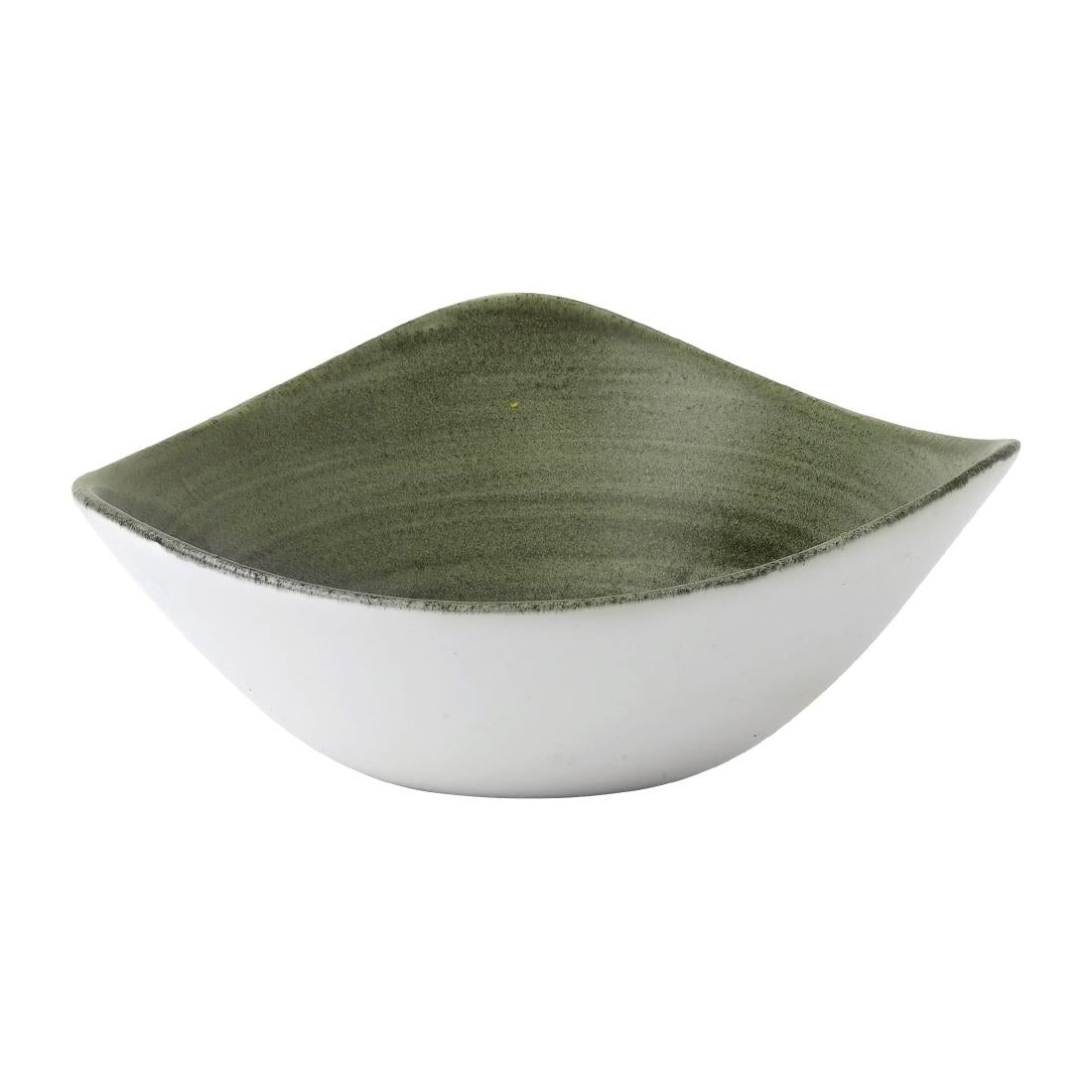 Churchill Stonecast Patina Lotus Bowl Burnished Green 178mm (Pack of 12) - FD867 Churchill