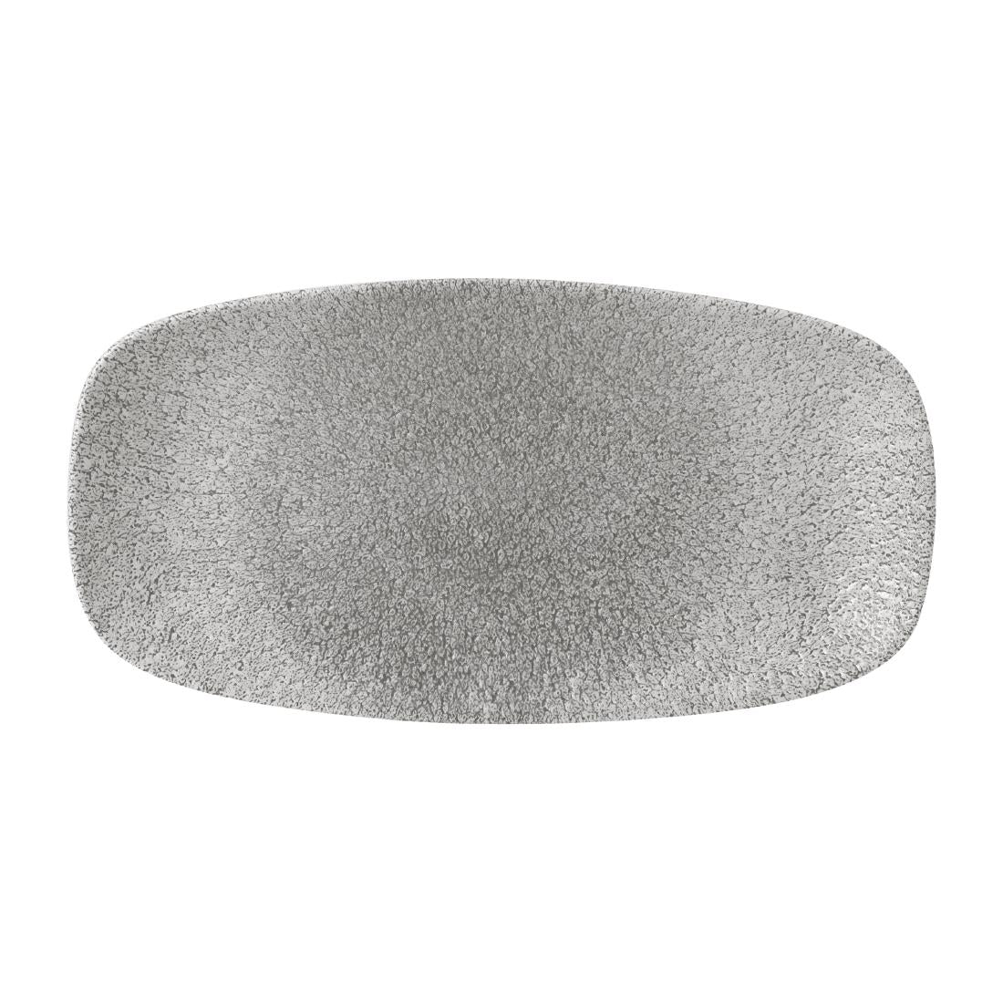 Churchill Raku Oblong Plates Jasper Grey 298x152mm (Pack of 12) - FD883 Churchill