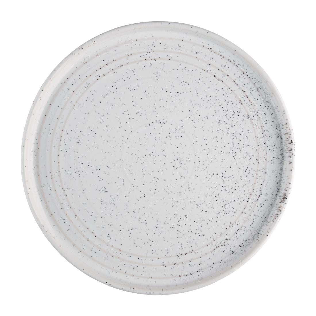 Olympia Cavolo Flat Round Plates White Speckle 270mm (Pack of 4) - FD904 Olympia