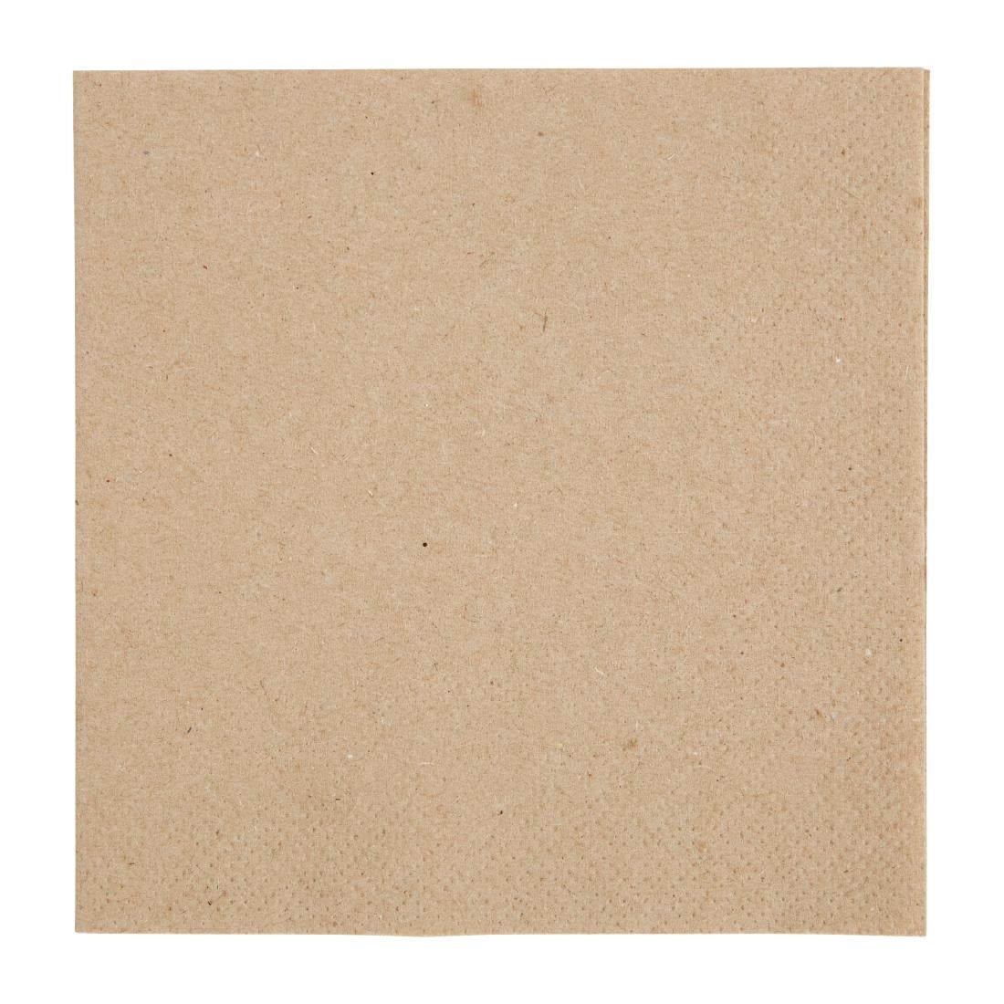 Fiesta Recyclable Recycled Cocktail Napkin Kraft 24x24cm 2ply 1/4 Fold (Pack of 4000) - FE217 Fiesta