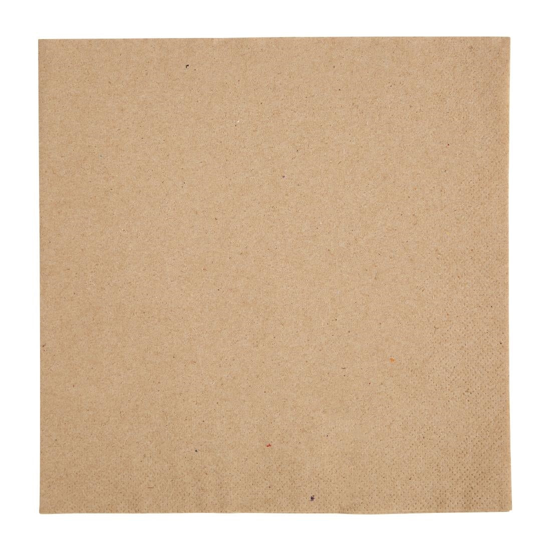 Fiesta Recyclable Recycled Dinner Napkin Kraft 40x40cm 2ply 1/4 Fold (Pack of 2000) - FE242 Fiesta