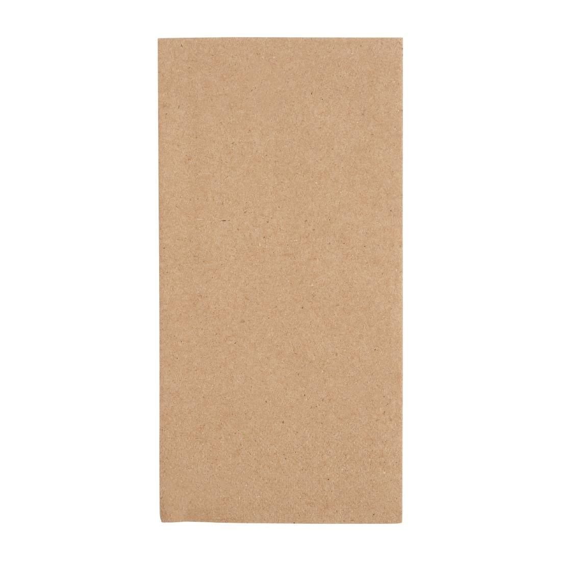 Fiesta Recyclable Recycled Dinner Napkin Kraft 40x40cm 2ply 1/8 Fold (Pack of 2000) - FE250 Fiesta