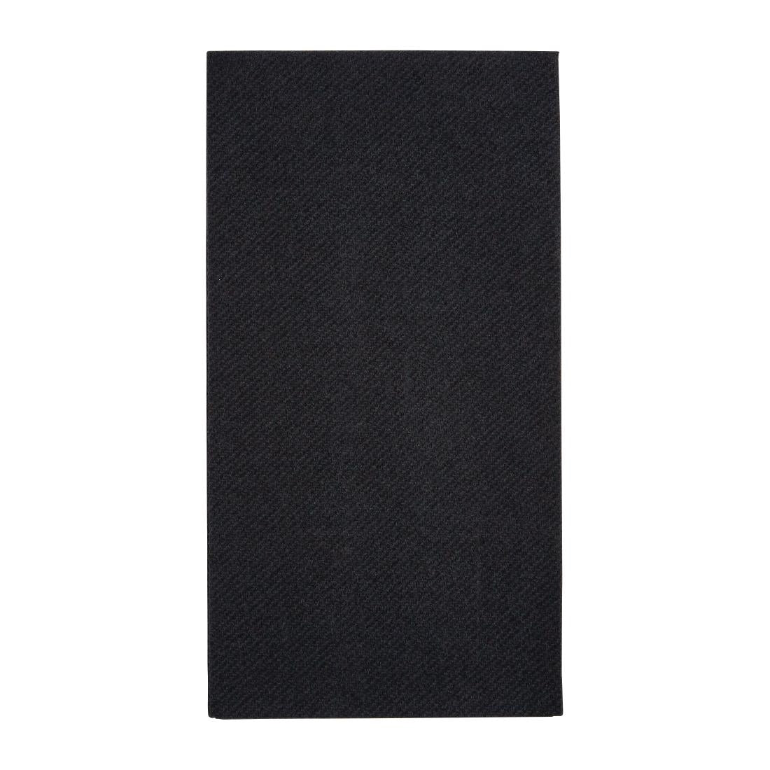 Fiesta Recyclable Premium Tablin Dinner Napkin Black 40x40cm Airlaid 1/8 Fold (Pack of 500) - FE276 Fiesta