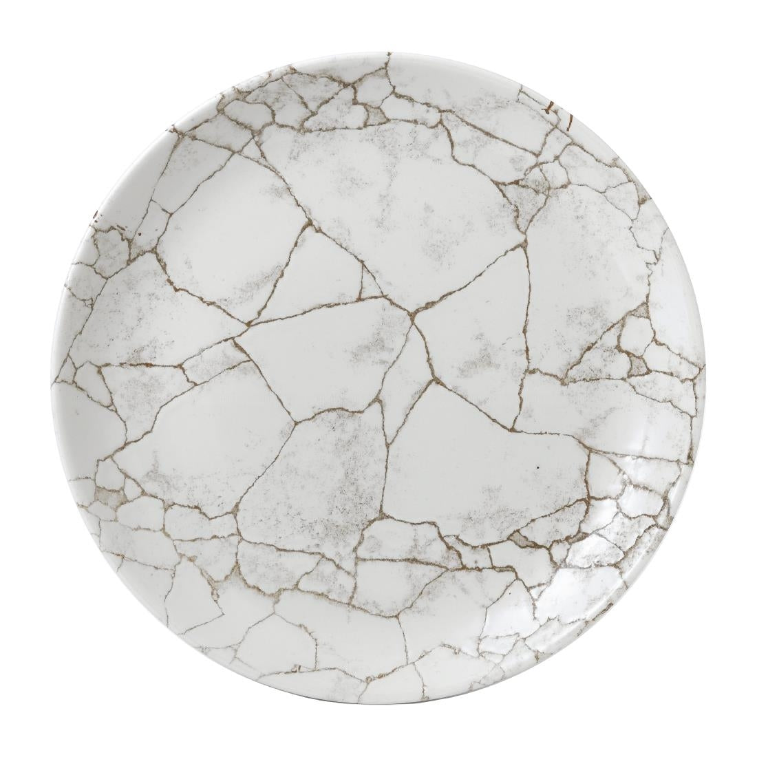 Studio Prints Kintsugi Agate Grey Coupe Plates 260mm (Pack of 12) - FJ801 Churchill