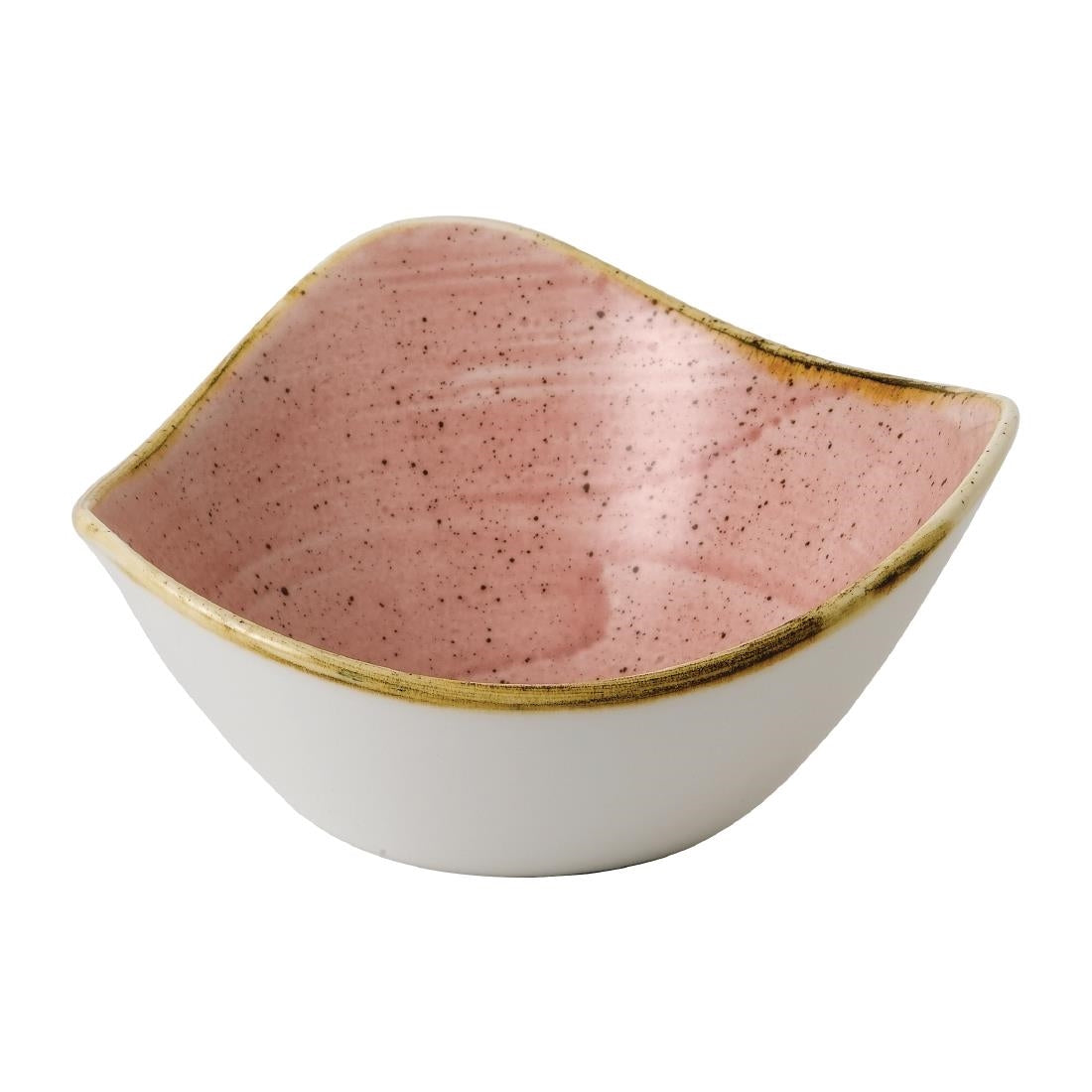 Churchill Stonecast Triangle Bowls Petal Pink 9oz (Pack of 12) - FJ907 Churchill