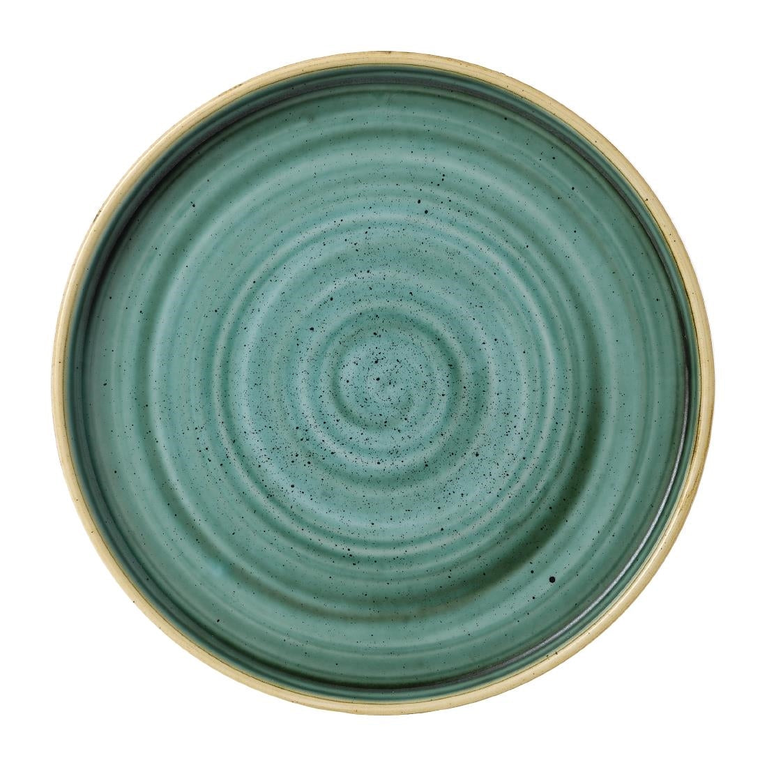 Stonecast Samphire Green Walled Plate 8 1/4 " (Box 6) - FJ915 Churchill