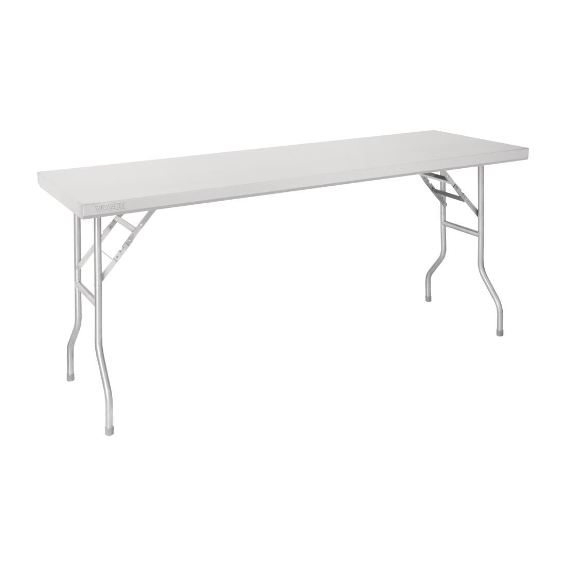 Vogue Stainless Steel Folding Work Table 1830x610x780mm - FN289 Vogue