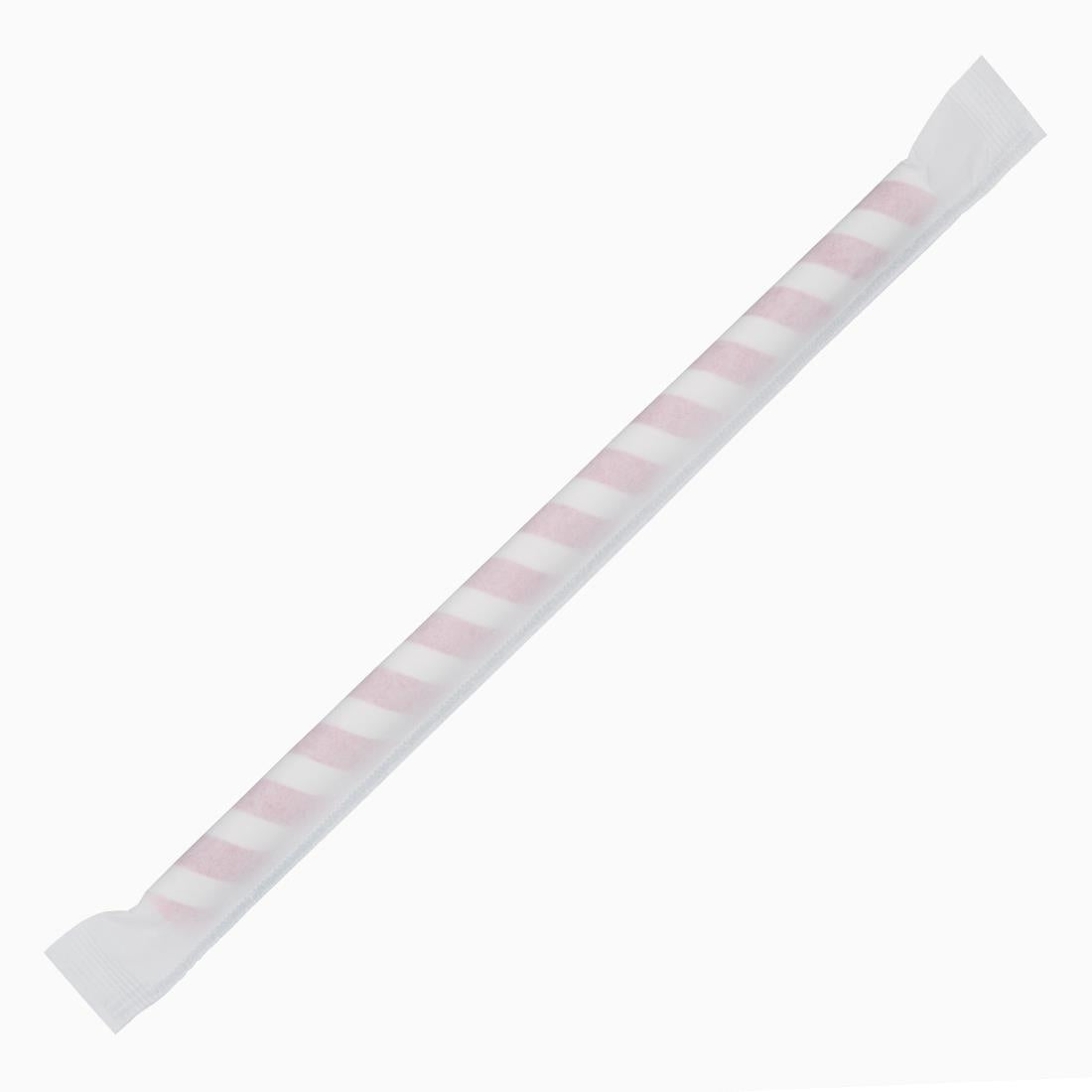 Fiesta Compostable Individually Wrapped Paper Smoothie Straws Red Stripes (Pack of 250) - FP443 Fiesta