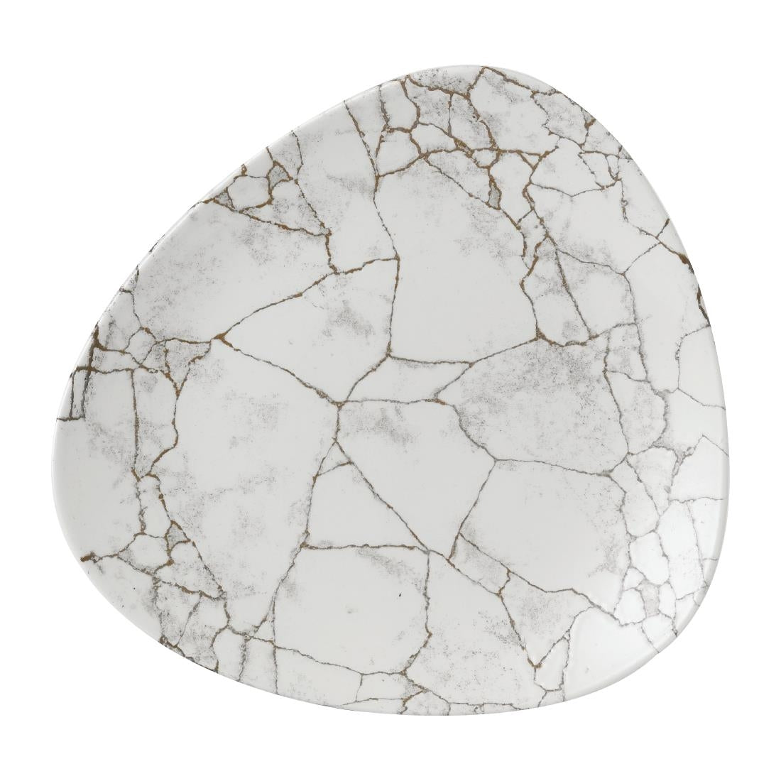 Churchill Studio Prints Kintsugi Agate Grey Lotus Plates 254mm (Pack of 12) - FR059 Churchill