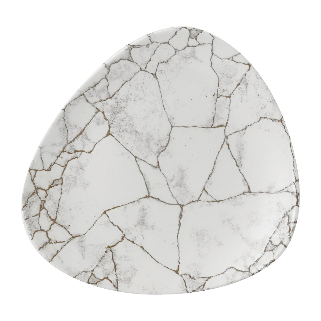 Churchill Studio Prints Kintsugi Agate Grey Lotus Plates 228mm (Pack of 12) - FR060 Churchill