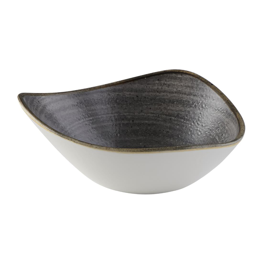 Churchill Stonecast Raw Lotus Bowls Black 178mm (Pack of 12) - FS845 Churchill