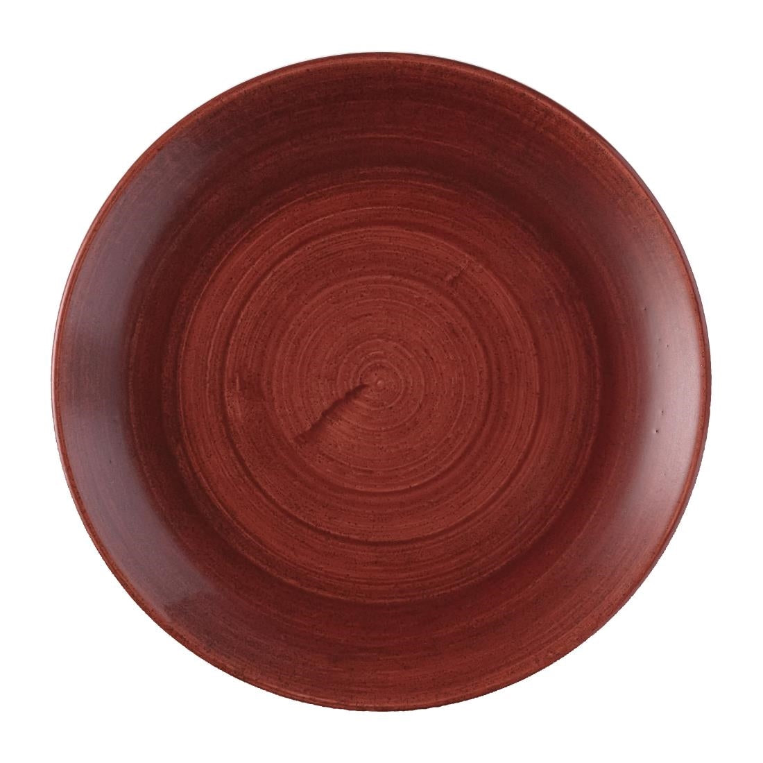 Churchill Stonecast Patina Red Rust Evolve Coupe Plates 219mm (Pack of 12) - FS882 Churchill