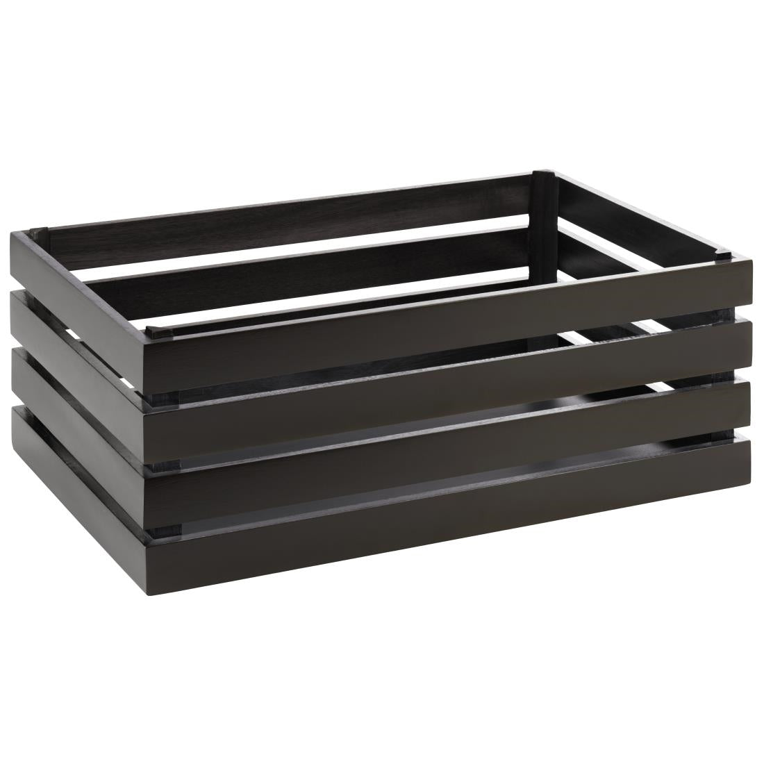 APS Superbox Coated Wooden Crate Black 555 x 350mm - FT151 APS