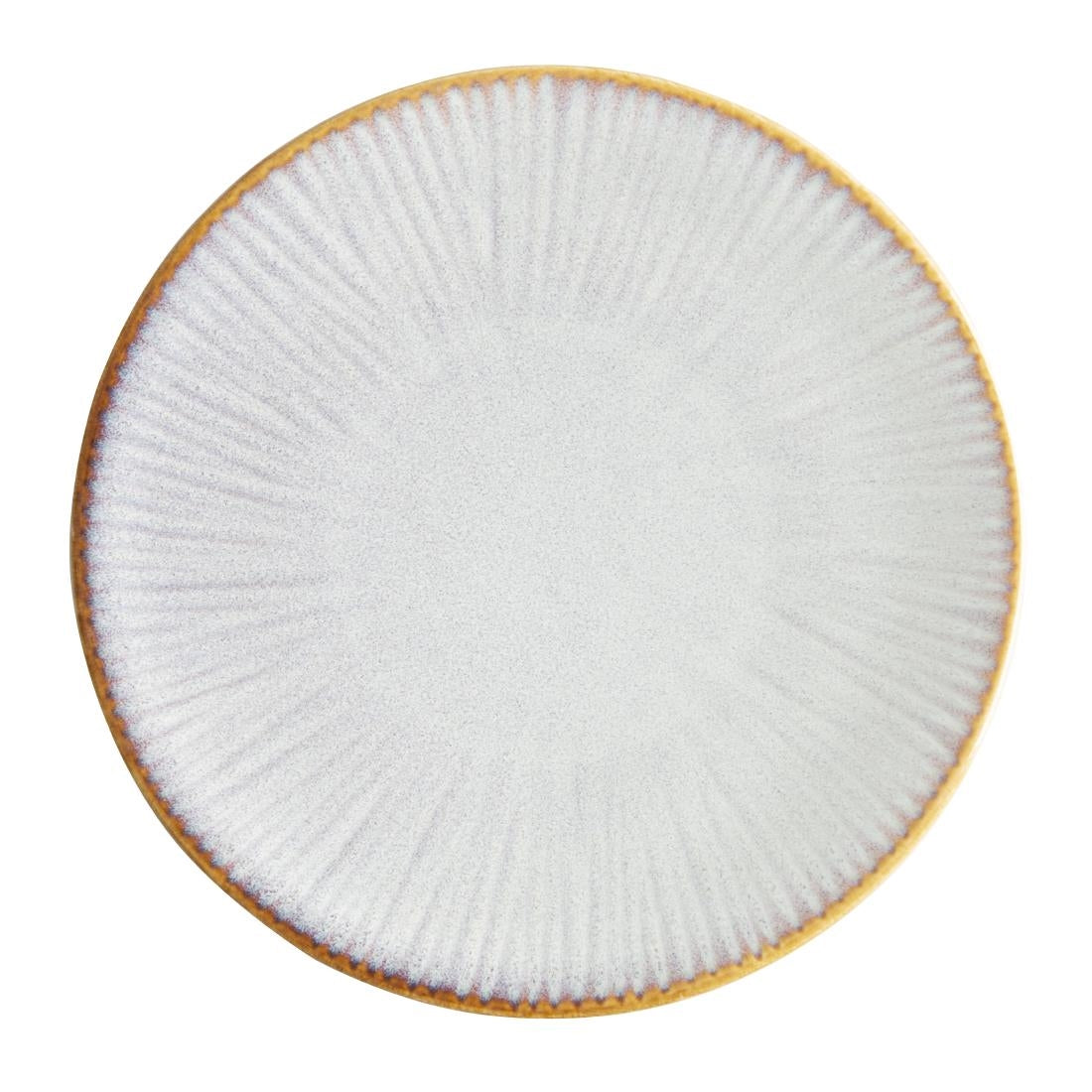 Olympia Drift Grey Embossed Coupe Plates 180mm (Pack of 6) - FU196 Olympia