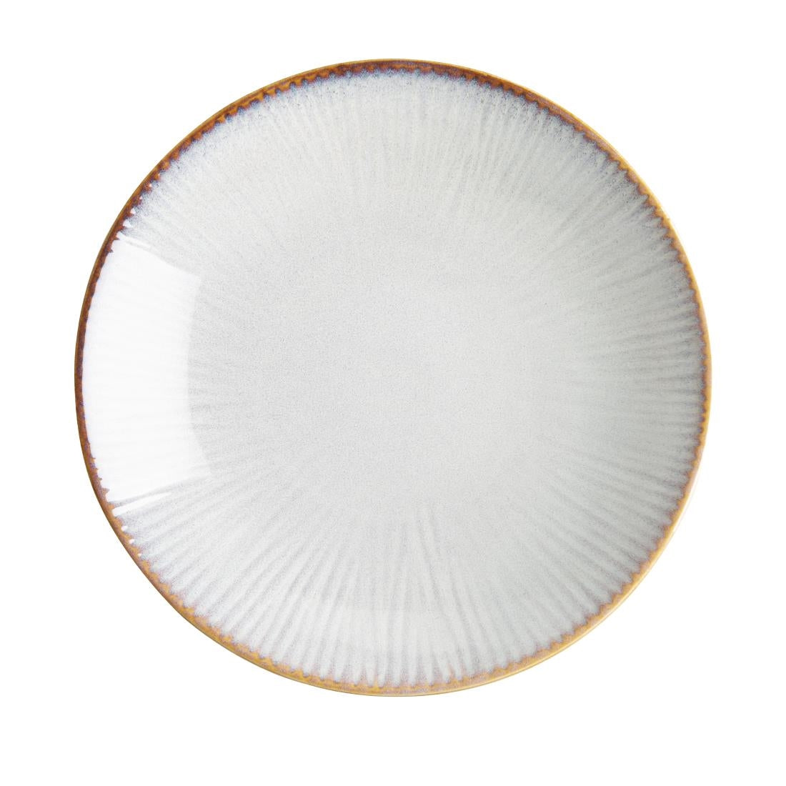 Olympia Drift Grey Embossed Coupe Low Bowls 260mm (Pack of 4) - FU197 Olympia