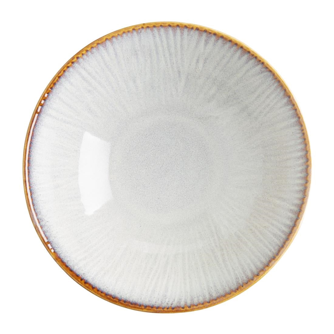 Olympia Drift Grey Embossed Coupe Bowls 205mm (Pack of 4) - FU198 Olympia