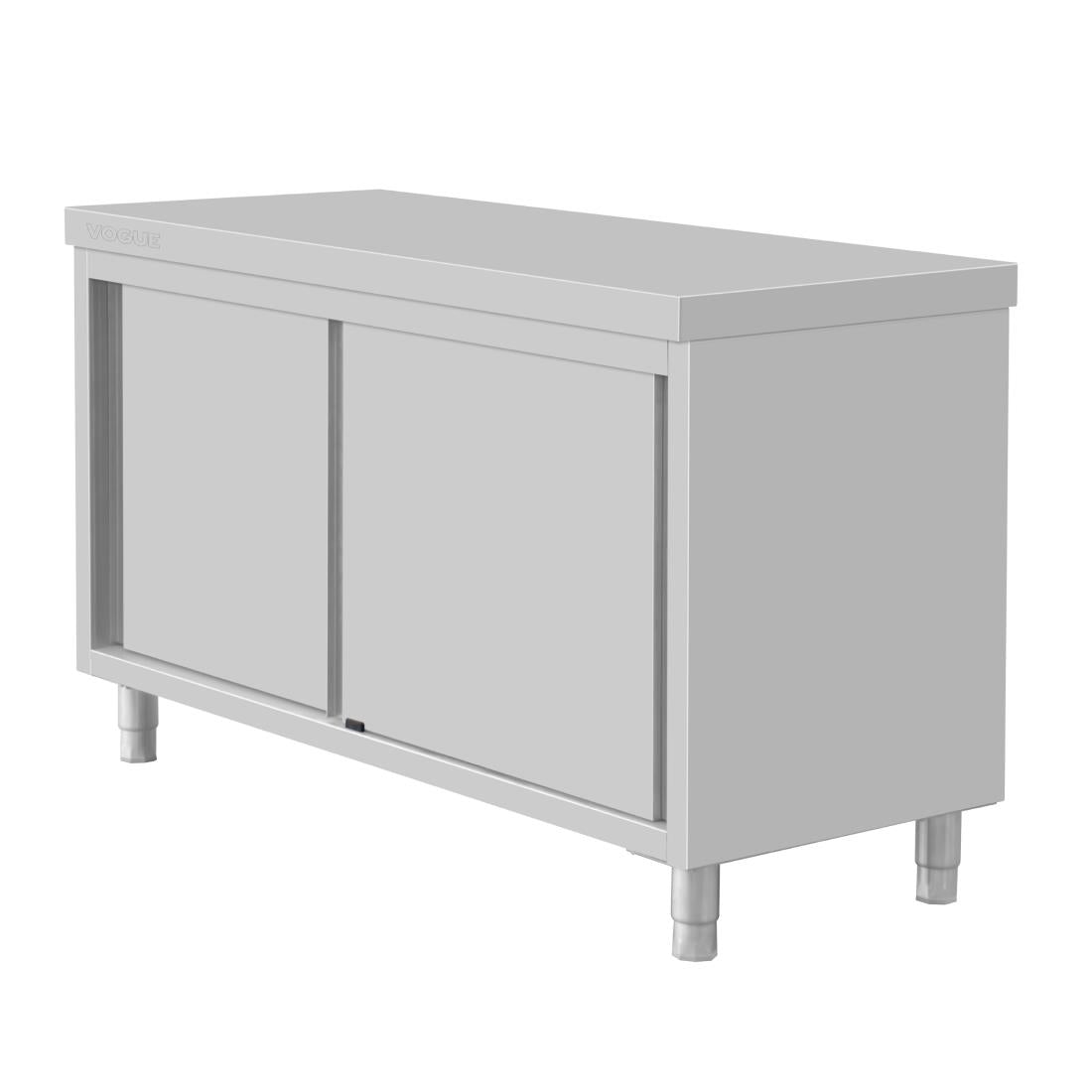 Vogue Standing Floor Cupboard Stainless Steel 900x1500x600mm - FU586 Vogue