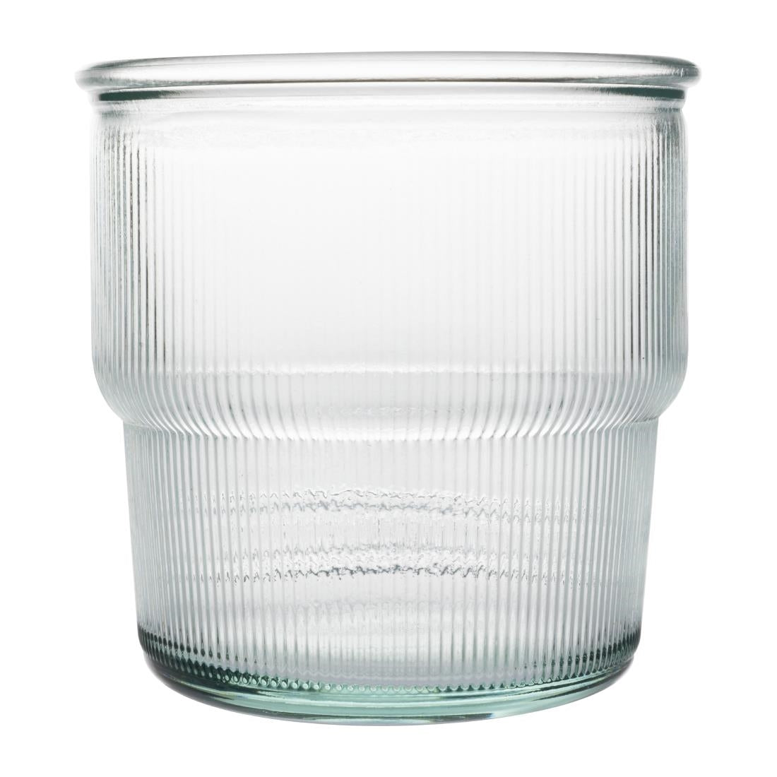 Olympia Recycled Glass Ribbed Stackable Tumblers 300ml (Pack of 6) - FU597 Olympia