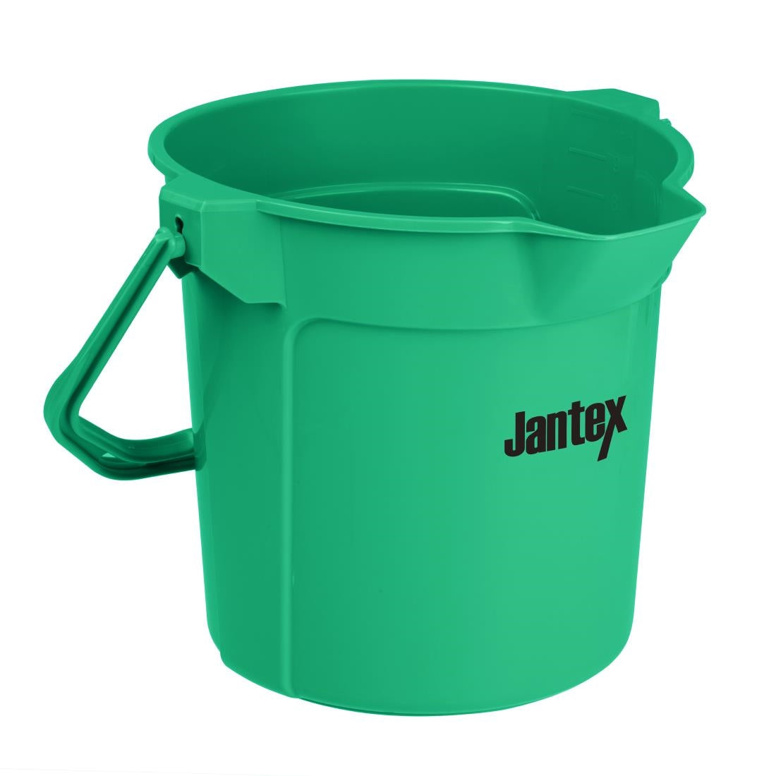 Jantex Green Graduated Bucket with Pouring Lip 10ltr - FU833 Jantex