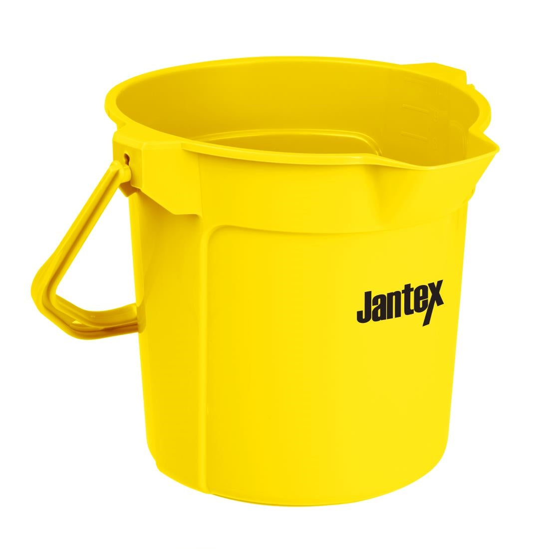 Jantex Yellow Graduated Bucket with Pouring Lip 10ltr - FU834 Jantex