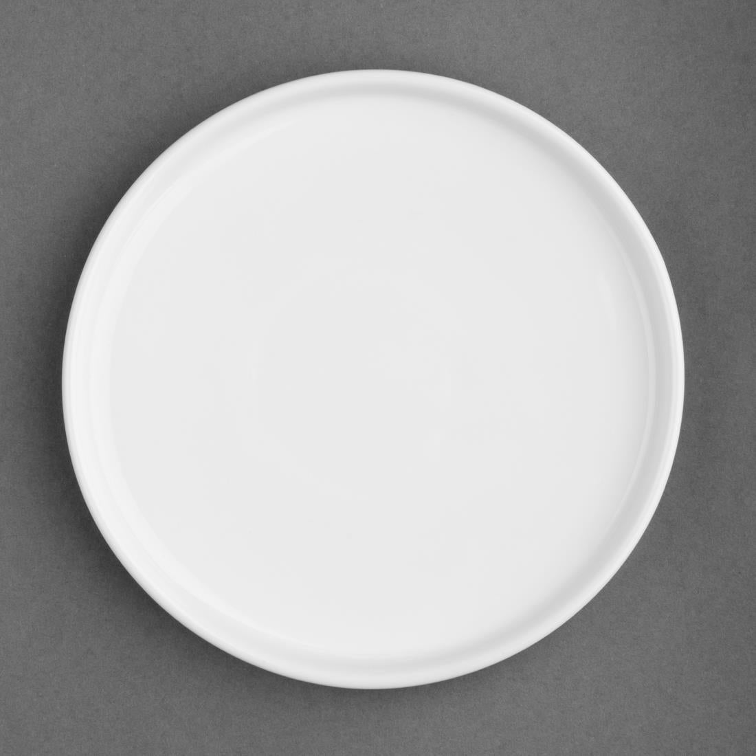 Olympia Whiteware Flat Round Plates 210mm (Pack of 6) - FW813 Olympia